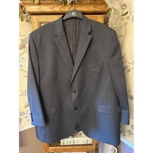 Lauren Ralph Lauren Wool Suit Coat Blazer Gray Pinstripe Size 50R